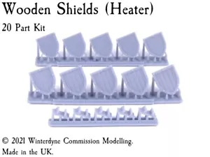 Escudos de madera (calentador) se adapta a 28 mm 32 mm Warhammer Kings of War etc. - Imagen 1 de 2