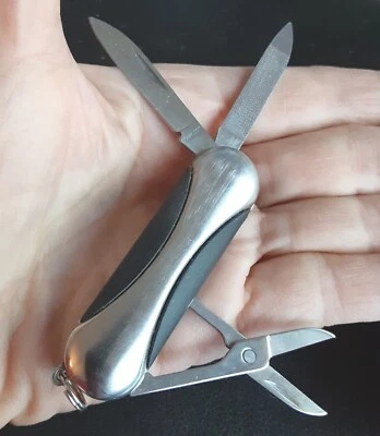 Navaja de bolsillo negra de acero inoxidable de 2,5 pulgadas mini Foto 1 de 4