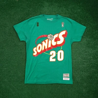 Camiseta verde para hombre Gary Payton Mitchell & Ness Seattle Supersonics N&N Foto 1 de 4