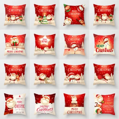 Christmas Pillow Covers 18x18‘’ Xmas Holiday Decorations for Home Cushion Case - Image 1 of 4
