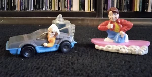 DOC BROWN + MARTY 1991 BACK TO THE FUTURE CAR MCDONALDS 1990S HAPPY MEAL TOY LOT - Picture 1 of 13