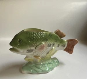 Vintage Relpo Trout Fish Pottery Ceramic Planter #71099 - Picture 1 of 3