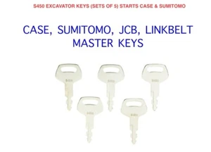 5 x ESTUCHE S450 JCB SUMITOMO CINTURÓN DE ENLACE planta maestra excavadora excavadora llaves de volquete - Imagen 1 de 2
