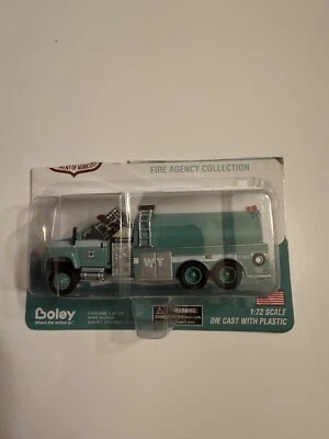 Boley U.S. Forest Service Fire Agency  Crew Cab Pumper Truck Green Die Cast 1/87 - Image 1 of 2