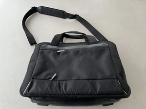 Samsonite Grand Ordinateur Portable Sac Noir - D'Occasion - Bon État - Photo 1/5