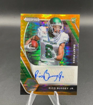 2021 Prizm Draft Picks Rico Bussey Jr Orange Pulsar Rookie Autograph /49 - Image 1 of 2