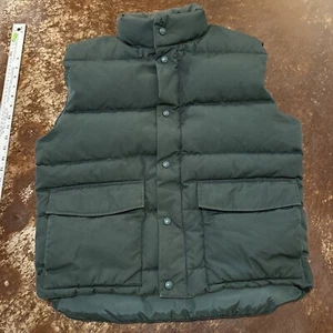 Cabela’s Premier Northern Goose Down Puffer Vest Zip Snap Forest Green Med NICE! - Picture 1 of 16