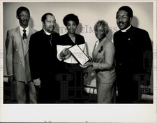 1981 Press Photo Martin Luther King, Jr. scholarship officials at Springfield.