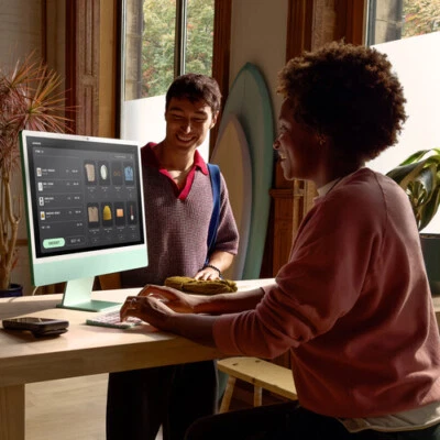 Apple iMac con Chip M4 BlueM4 10 núcleos 32 GB 2 TB 24 4480 x 2520 143 w con barril Foto 1 de 4