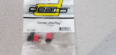 Deans Female HW High Temp Ultra Plugs (2 pieces) w/Heat Shrink P/N 1303 new - Image 1 of 3