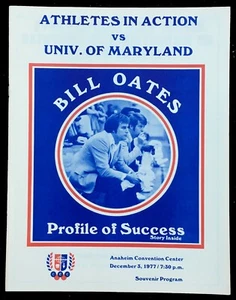 12-3-77 Maryland Terrapins vs Athletes in Action NCAA Basketball Programm - Bild 1 von 1