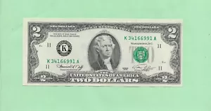 N1S .. 1976 ..UNCIRC $2 K 3416 6991 A ... 1976 $2 K-A NICE NOTE - Picture 1 of 2