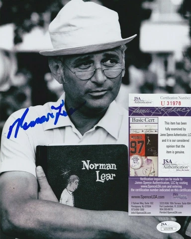 Norman Lear Signed 8x10 Photo JSA COA #U31978 All in the Family Sanford and Son Cover