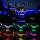 8M RGB LED Car Interior Fiber Optic Neon Wire Strip Lamp Atmosphere Light Kit