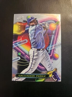 salvador perez 2023 TOPPS  CHROME  #173 COSMIC  ROYALS - Image 1 of 2