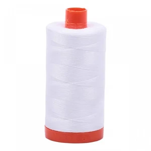 Aurifil Mako Cotton Thread Solid 50wt 1422yds White - Picture 1 of 1