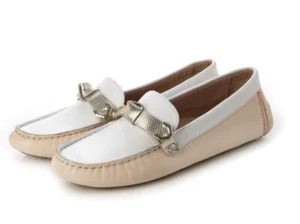 Cole Haan Driver Mocasines Nuevos sin Caja Evelyn Arco Cuero Repujado Zapatos Talla 8.5 B - Imagen 1 de 11