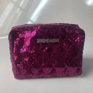 Juicy Couture sequin sparkle cosmetic/toiletry travel bag NWT - Picture 1 of 15