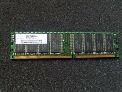 Nanya 256MB , PC-3200 , DDR , 184 Pin , Model # NT256D64S88C0G-5T - Image 1 of 3
