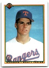 1990 Bowman Baseball Card Monty Fariss Texas Rangers #500