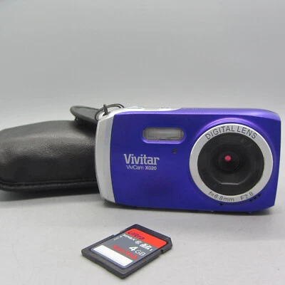 Vivitar Vivicam X020 10.1MP Compact Digital Camera Blue Tested - Image 1 of 4
