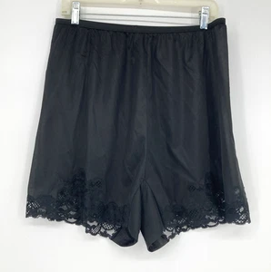Vintage Vanity Fair Unterhose Größe 9 schwarz Spitzenbesatz Shorts Mini Slip - Bild 1 von 10