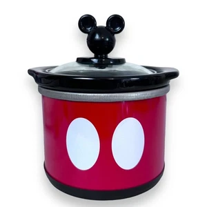 Mickey Mini Mouse Crockpot Dipper Mini Size 20 Oz. Stoneware Icon Ears Disney - Picture 1 of 10