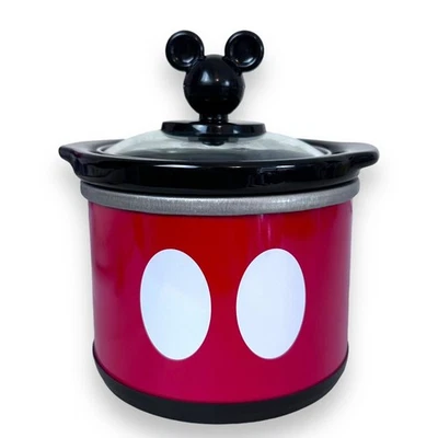 Mickey Mini Mouse Crockpot Dipper Mini Size 20 Oz. Stoneware Icon Ears Disney - Image 1 of 4