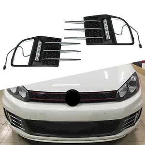 2x LED Daytime Running Lights DRL Fit 2009-2012 Volkswagen MK6 - Picture 1 of 9