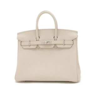 Hermes Birkin 25 handbag Togo Beton silver hardware K stamp GZl195lb - Picture 1 of 7