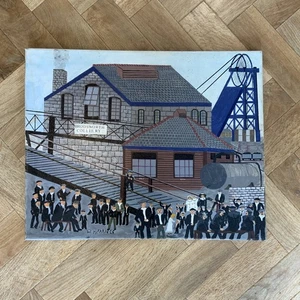 Vintage Original Painting Brodsworth Colliery 1907 Industrial Amateur Canvas - Picture 1 of 9