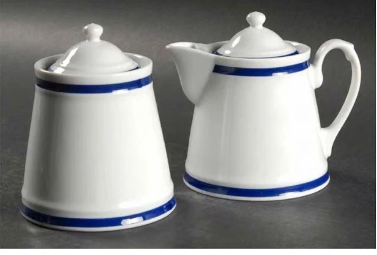 Williams Sonoma Brasserie Blue Sugar and Creamer, Made in Japan - Image 1 of 4