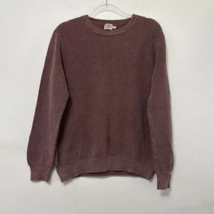 Faherty sunwashed crewneck sweater Mens Large Pullover Dusty Rose MYF2313-PLW - Picture 1 of 4