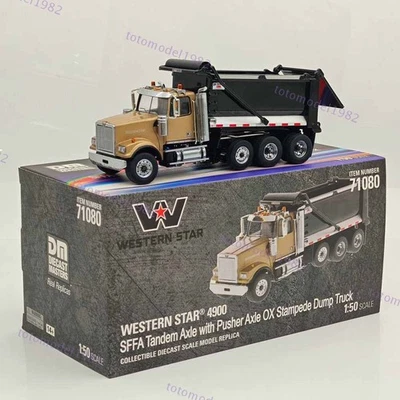 DM 1/50 WESTERN STAR 4900 SFFA Tandem Axle Dump Truck Collectible Diecast 71080 - Image 1 of 4