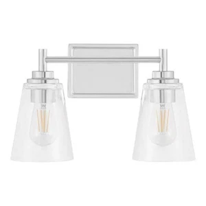 Hampton Bay Wakefield 15 in. Chrome Modern Vanity Light - Picture 1 of 8