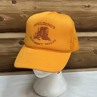 Goulding's Monument Valley Hat Cap Snap Back Yellow Trucker Mesh Outdoor Mens - Image 1 of 4