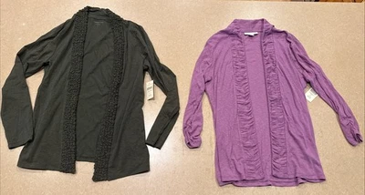 Lot Of 2 Coldwater Creek Women Shirt Cardigan Sweater Long Sleeve Size Small 6 8 - Image 1 of 4