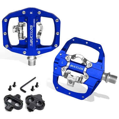 Self-locking MTB Clipless Pedal SPD System Mountain Bike Dual Lock/Flat Pedals - Image 1 of 4