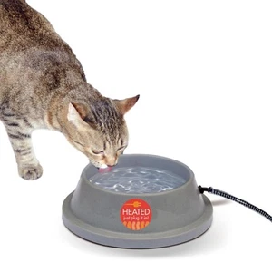 Thermal-Bowl Heated Water Bowl for Cats & Dogs Outside, Safety Listed Outdoor... - Picture 1 of 9