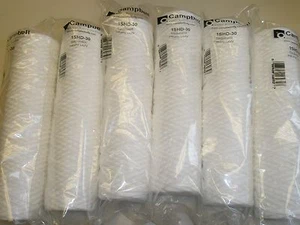 1SHD Campbell Potable Drinking Water Filters 50 Micron Sediment Cartridge 6pk - Picture 1 of 1