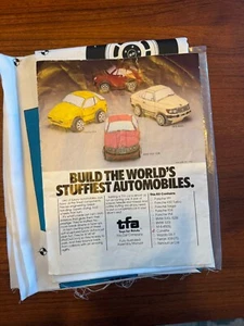 Vintage Margie Smith Haas TFA Auto Corvette Kissen - blau - Bild 1 von 6