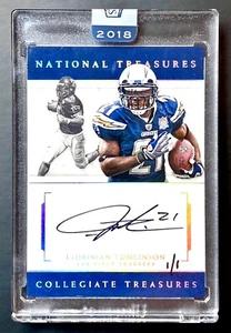 2018 Panini Honors LADAINIAN THOMLINSON #1/1 2016 National Treasures OnCard Auto - Picture 1 of 2