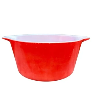 Vintage PYREX Flame Red 473 Casserole 1 Qt RARE No Lid - Picture 1 of 9