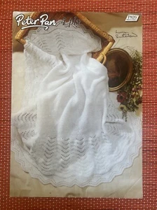 SCHÖNE BABY LAGENLOOK GROSSE SPITZE DECKE SCHAL VINTAGE STRICKMUSTER 820 - Bild 1 von 2