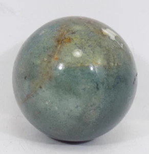 VTG / UNBRANDED / Lg / GREEN STONE Marble w UNIQUE WHITE FEATURE / COLLECTIBLE - Picture 1 of 6