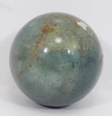 VTG / UNBRANDED / Lg / GREEN STONE Marble w UNIQUE WHITE FEATURE / COLLECTIBLE - Image 1 of 4