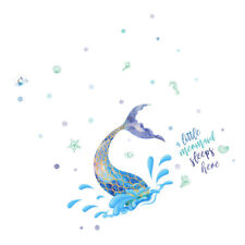  Mermaid Wave Stickers Pvc Decorative Wall Art Decals Nautical Animal