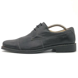 Sandro Moscoloni Black Grain Leather Split Toe Derby Oxfords Mens 10 D - Picture 1 of 10