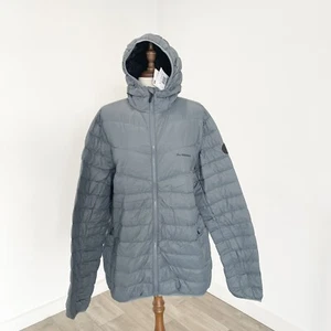 Macpac Mens Mercury Hooded Puffer Jacket 600 Down Fill Size S New $319 Grey - Picture 1 of 6