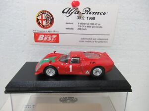 Alfa Romeo 33.2 Imola 500 KM 1968 scala 1/43 BEST 8926 serie limitata 
